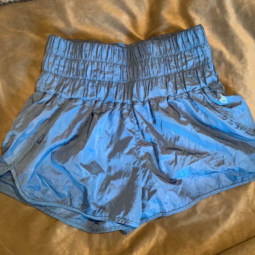 Free People blue athletic shorts in mid-blue, size medium. EUC
